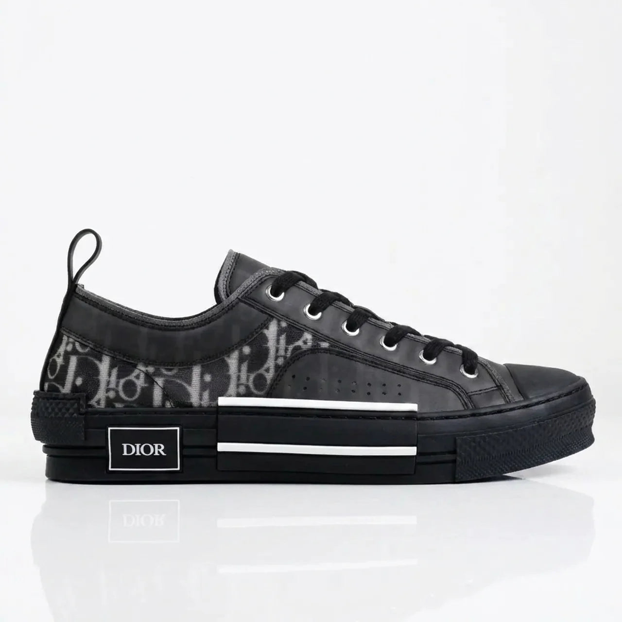 Dior B23 Low Top Canvas Oblique Black