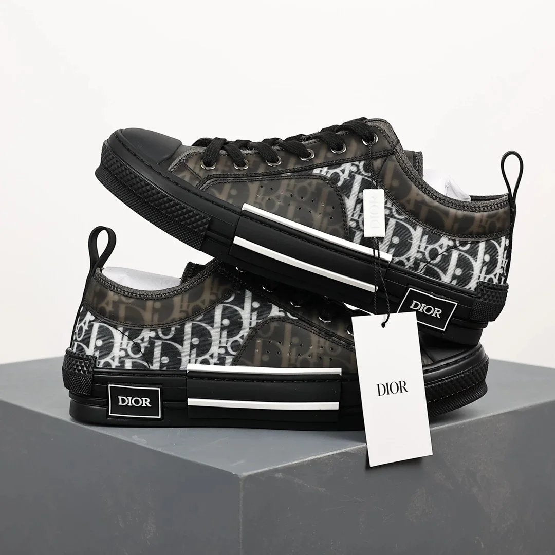 Dior B23 Low Top Canvas Oblique Black